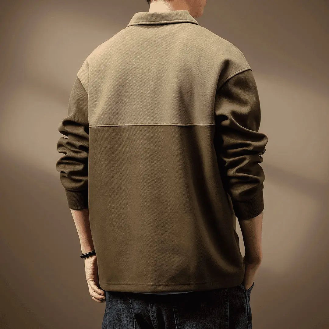 olive-polo shirt