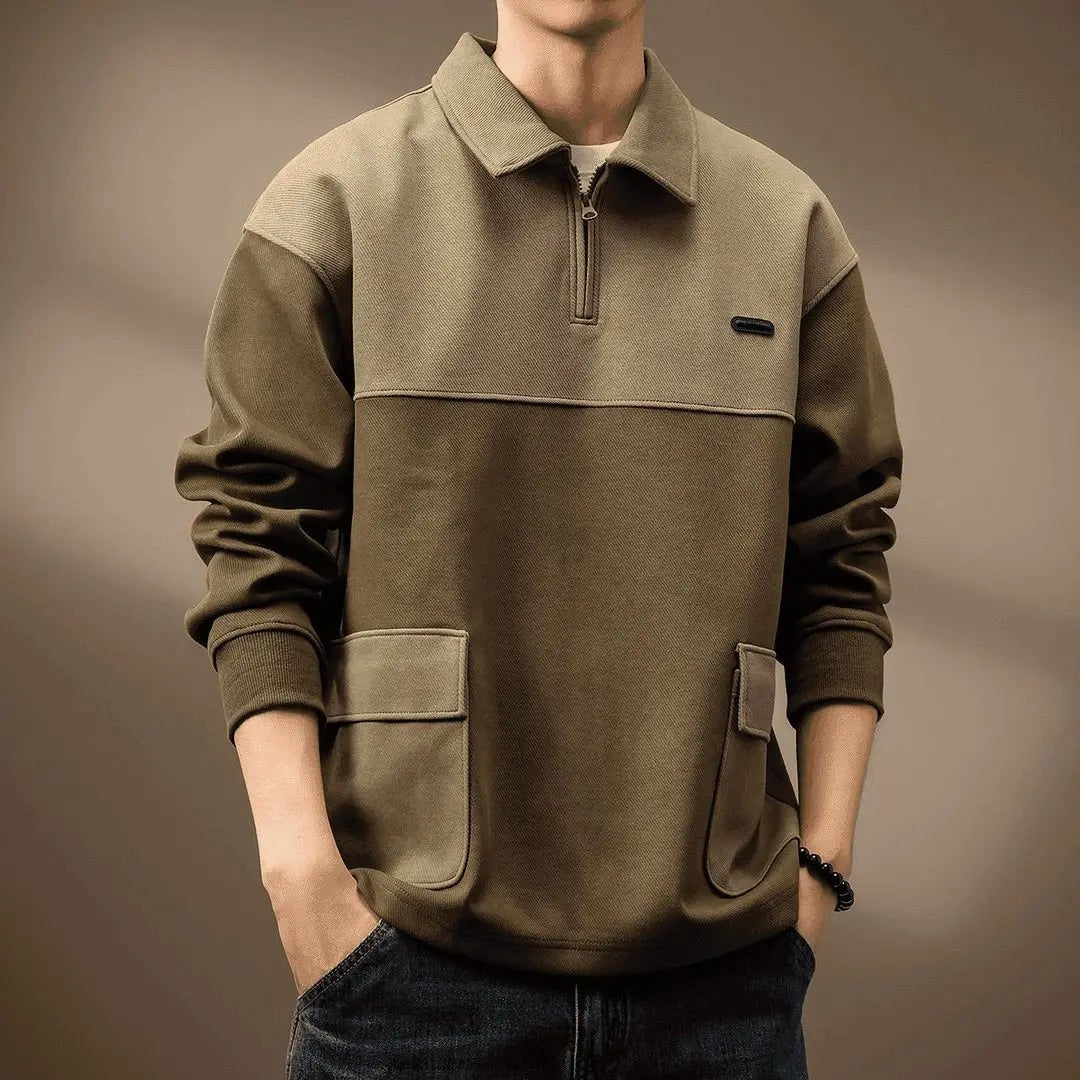 olive-polo shirt