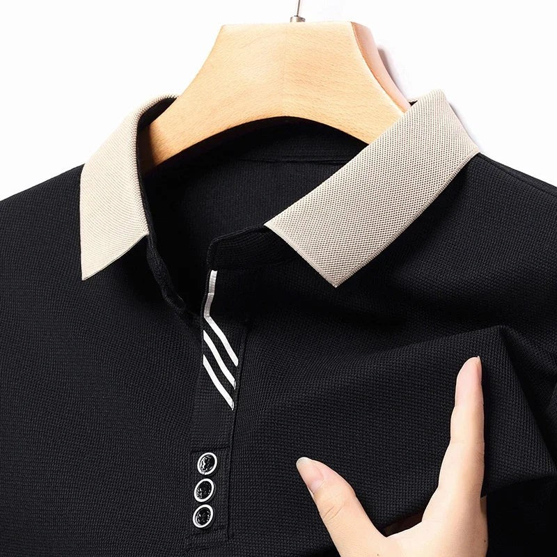 black-polo shirt