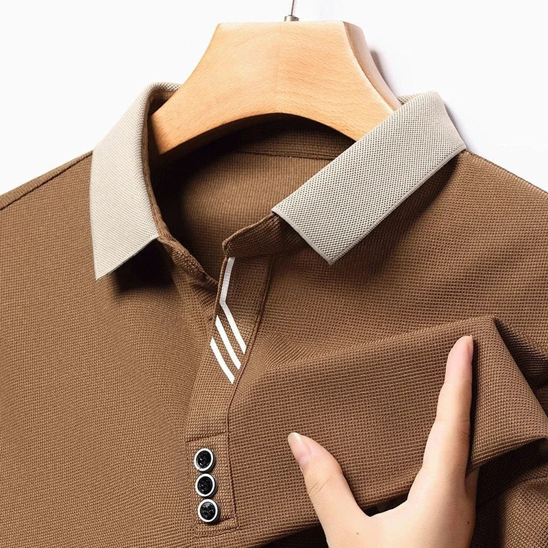 brown-polo shirt