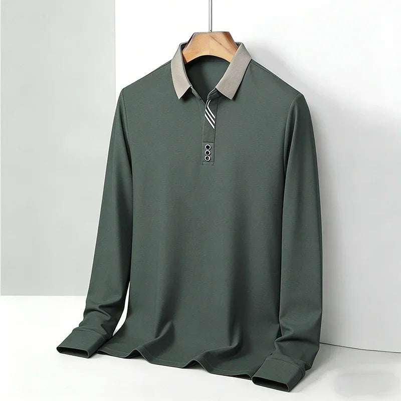 green-polo shirt