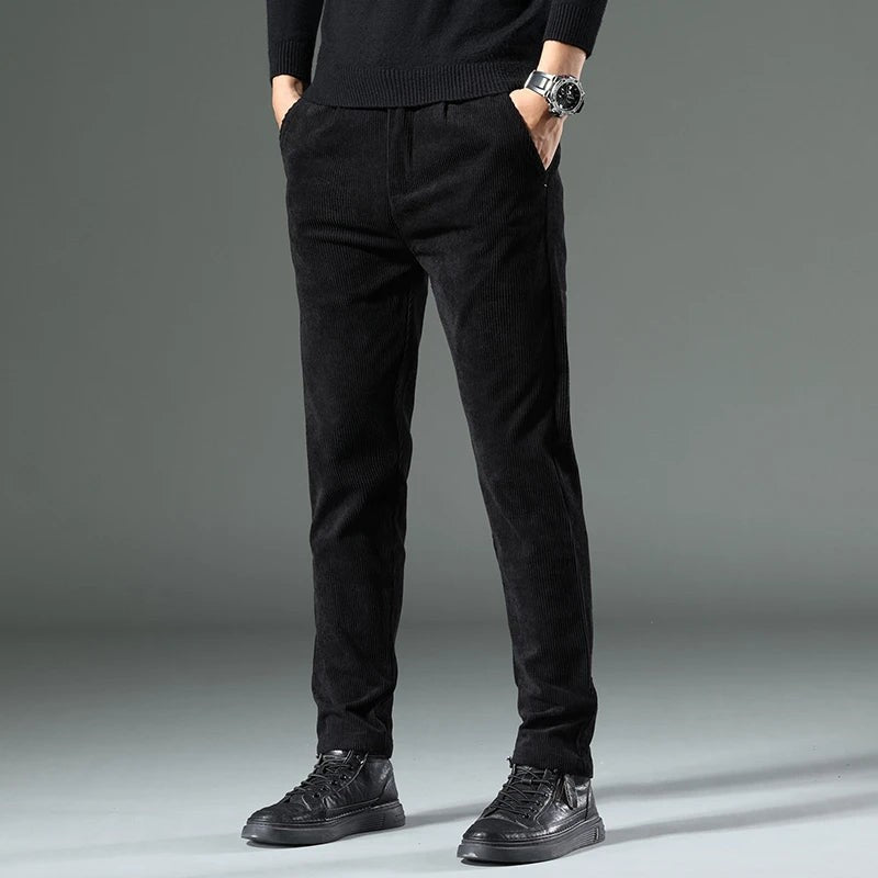 black-corduroy pants
