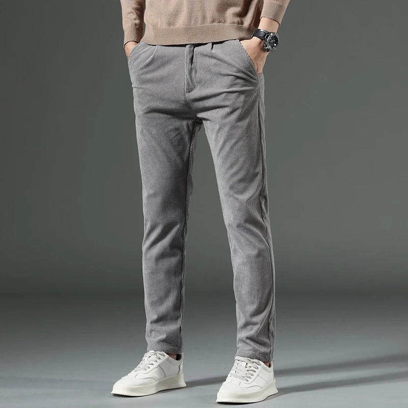 gray-corduroy pants
