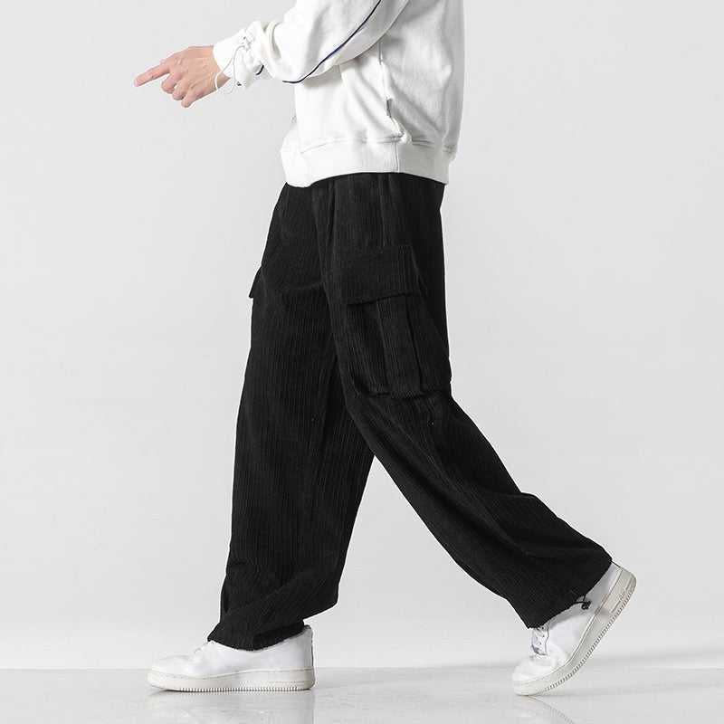 black-cargo pants