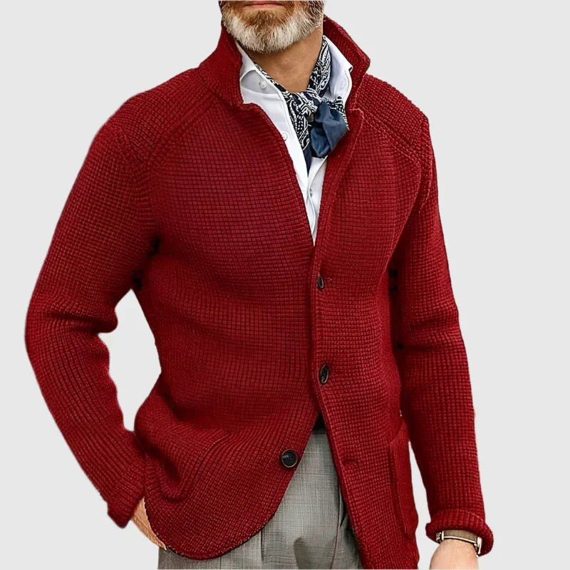 wine red-cardigan