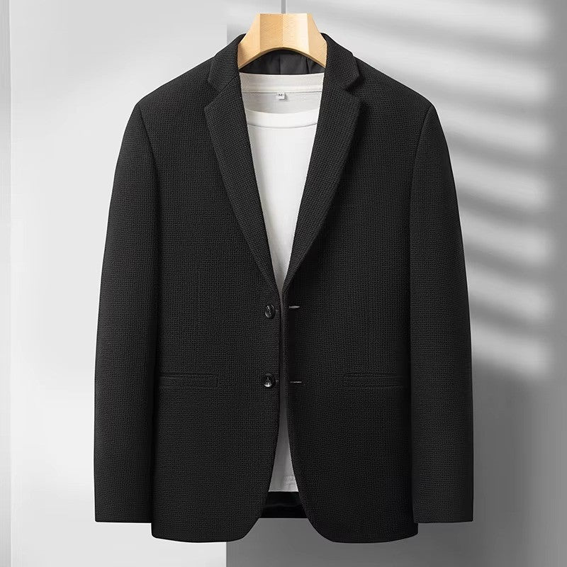 smooth black-suit jacket