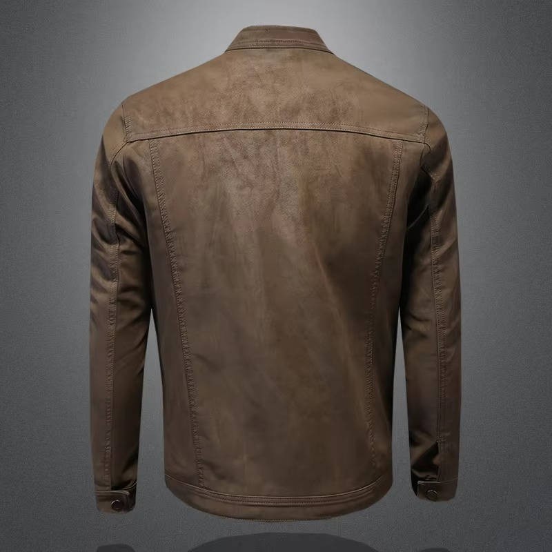 khaki-leather jacket