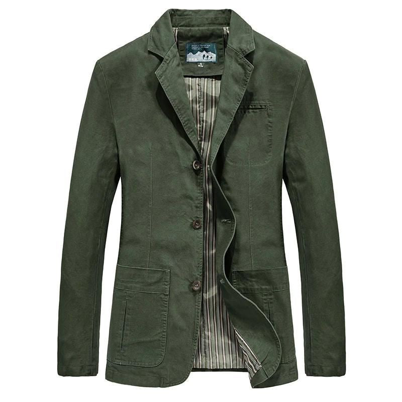 army green-blazer