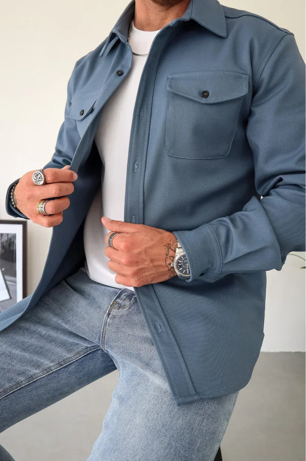 blue-shirt jacket
