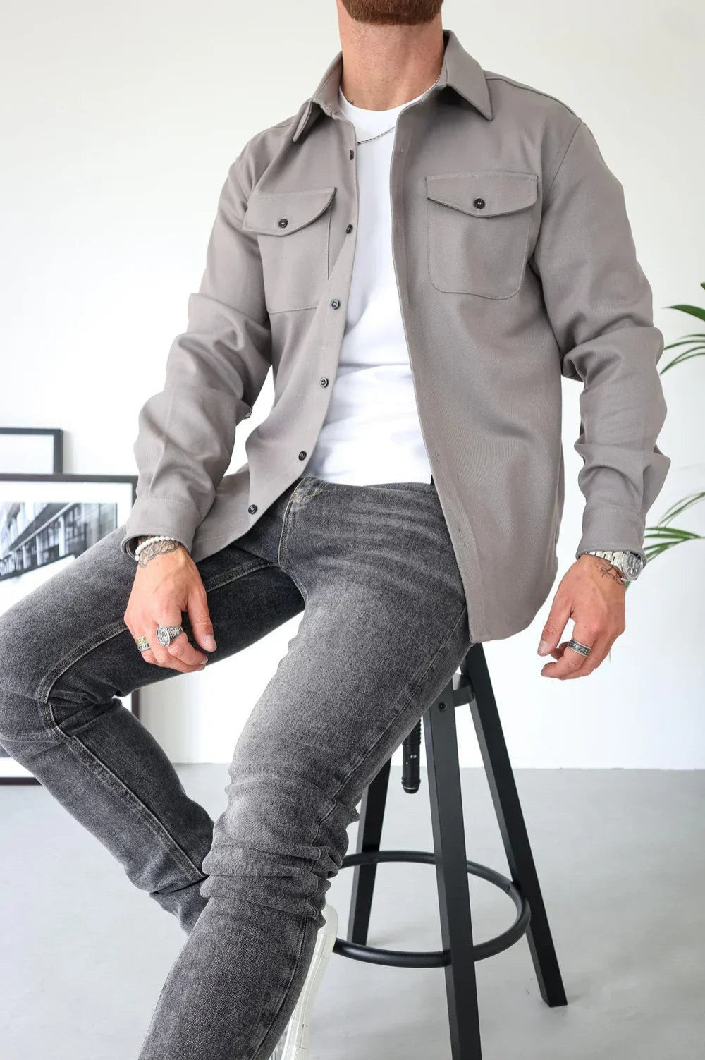 gray-shirt jacket