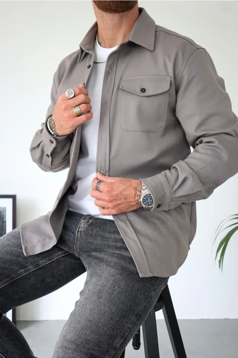 gray-shirt jacket