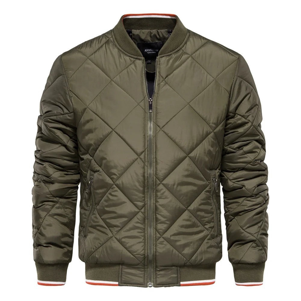 green-bomber jacket
