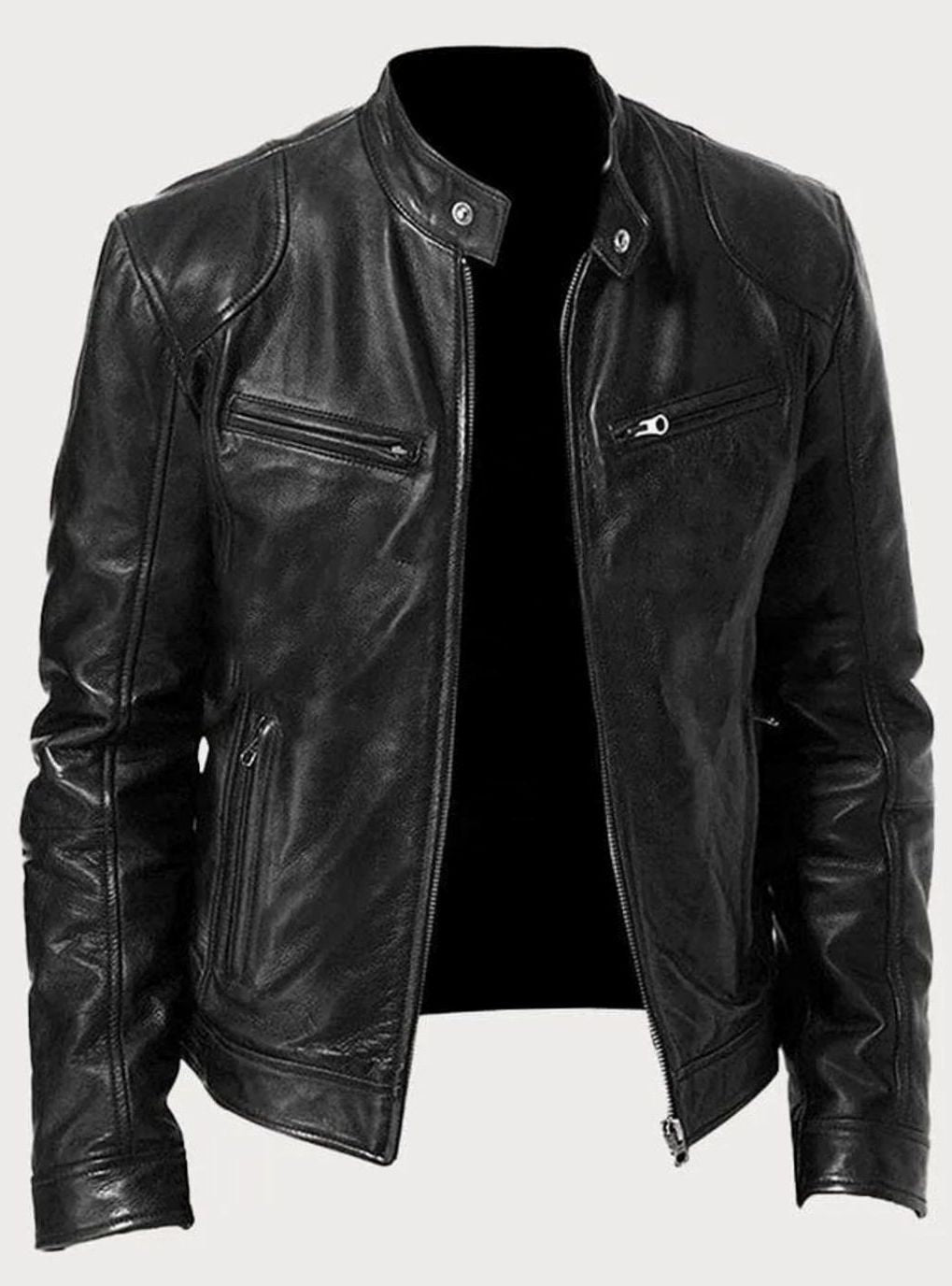 black-leather jacket
