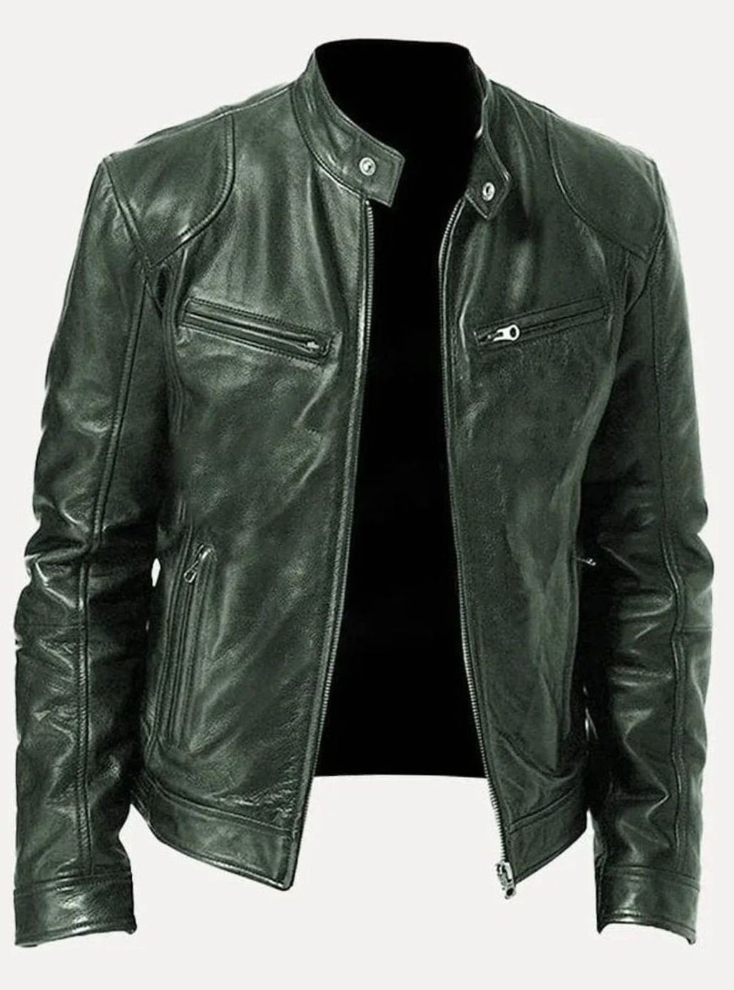 green-leather jacket