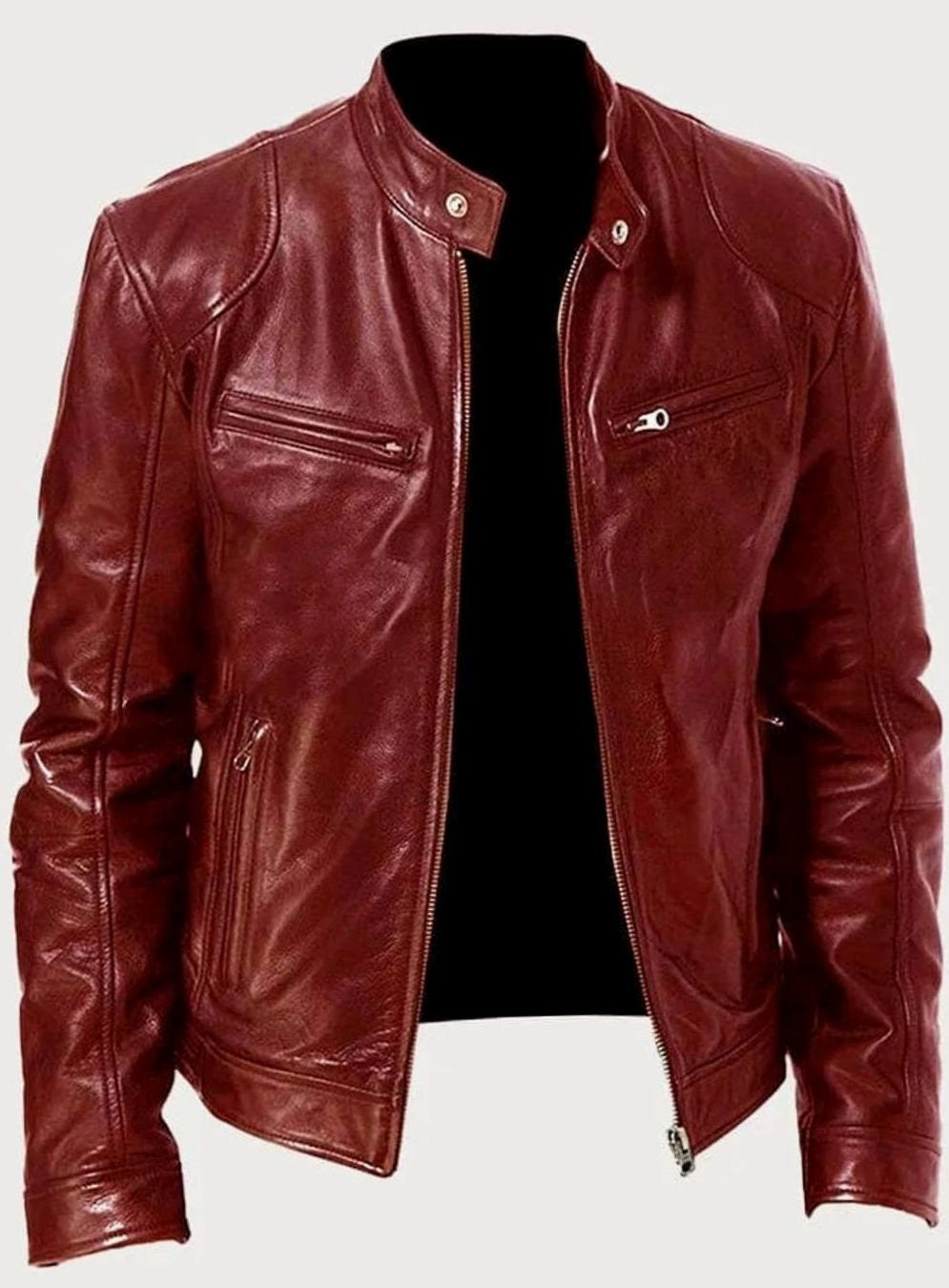 red-leather jacket