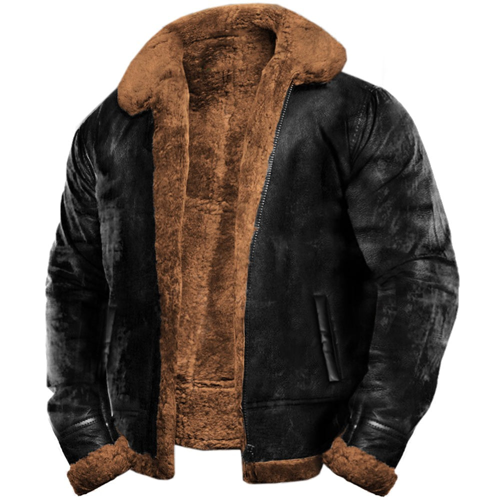 brown-bomber jacket