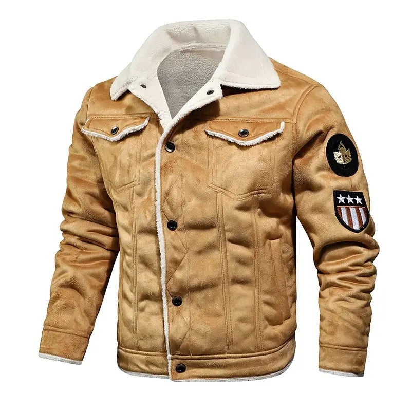 beige-trucker jacket