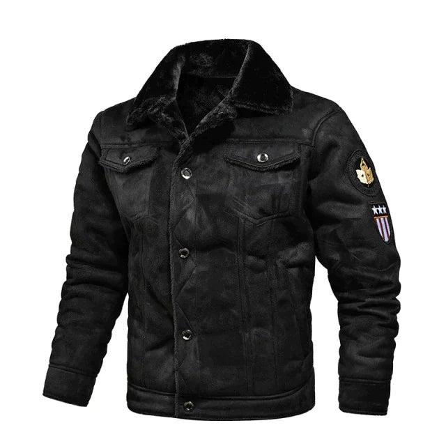 black-trucker jacket
