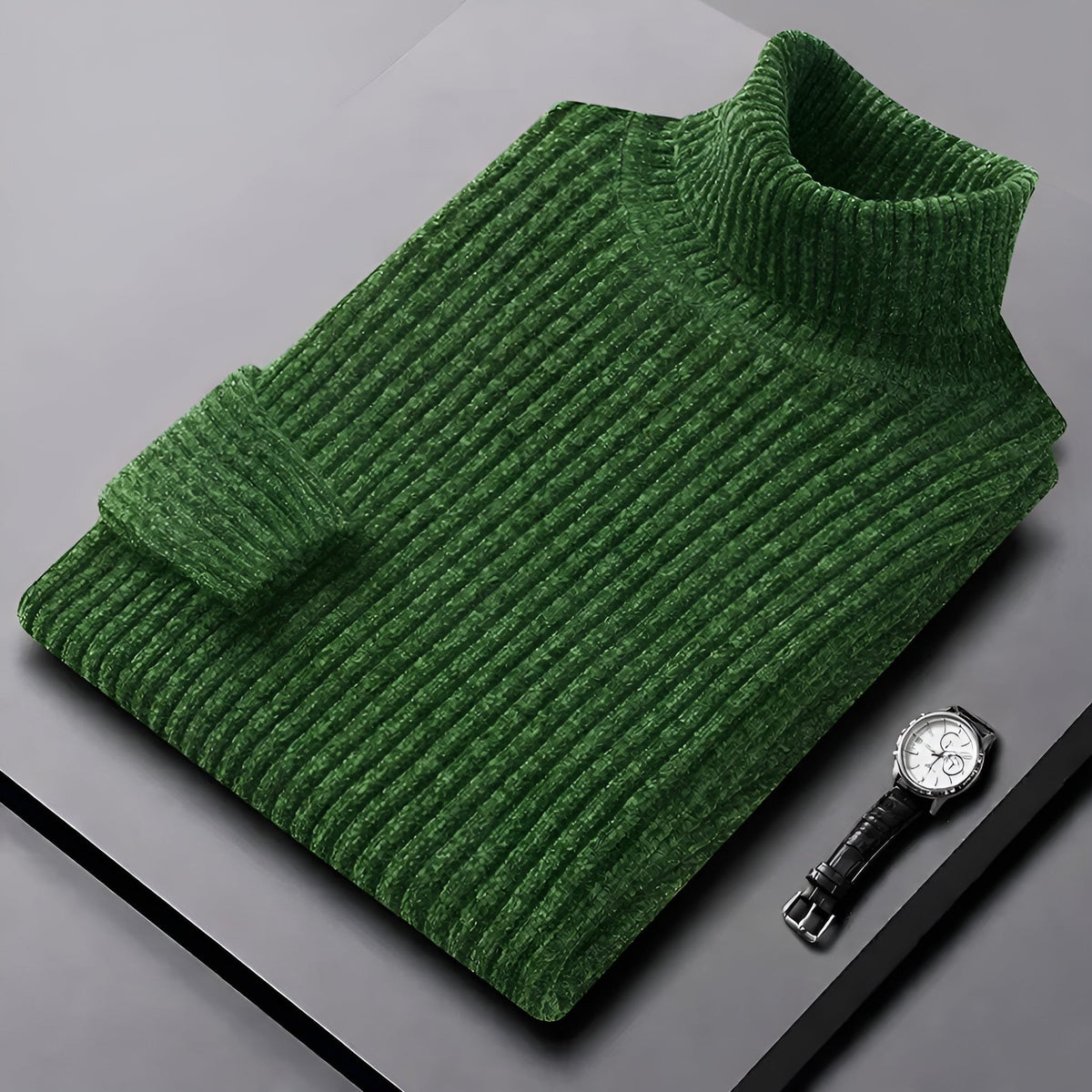 green-sweater