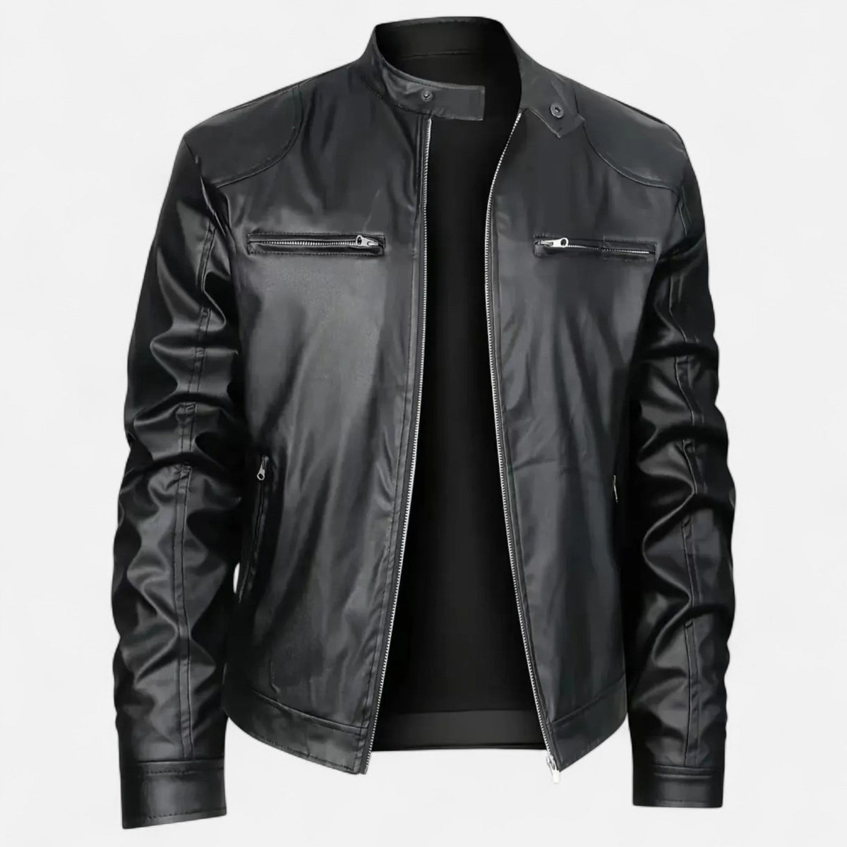 black-leather jacket