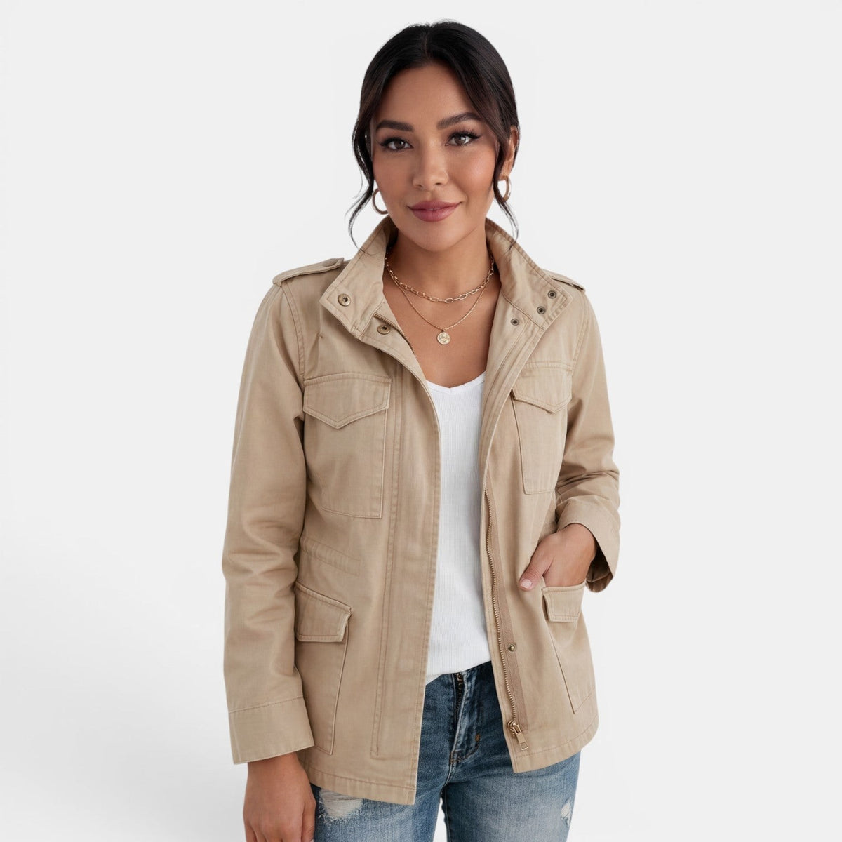 beige-utility jacket