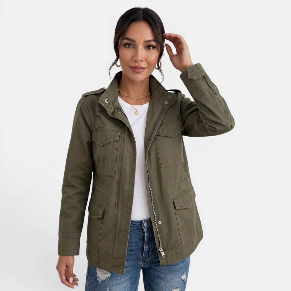 green-utility jacket