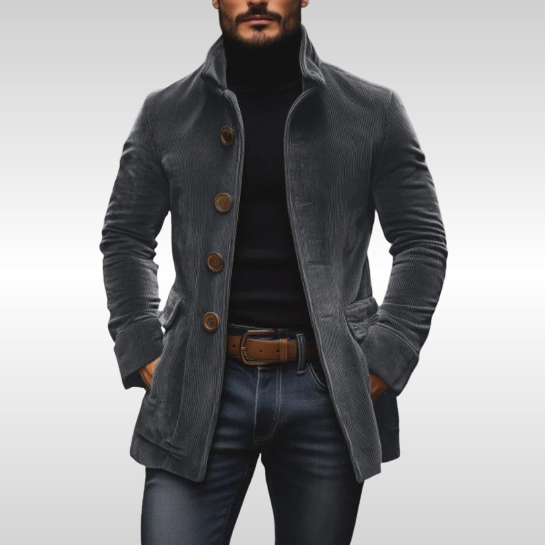 gray-corduroy jacket