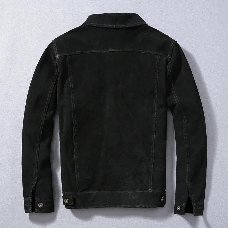 black-trucker jacket
