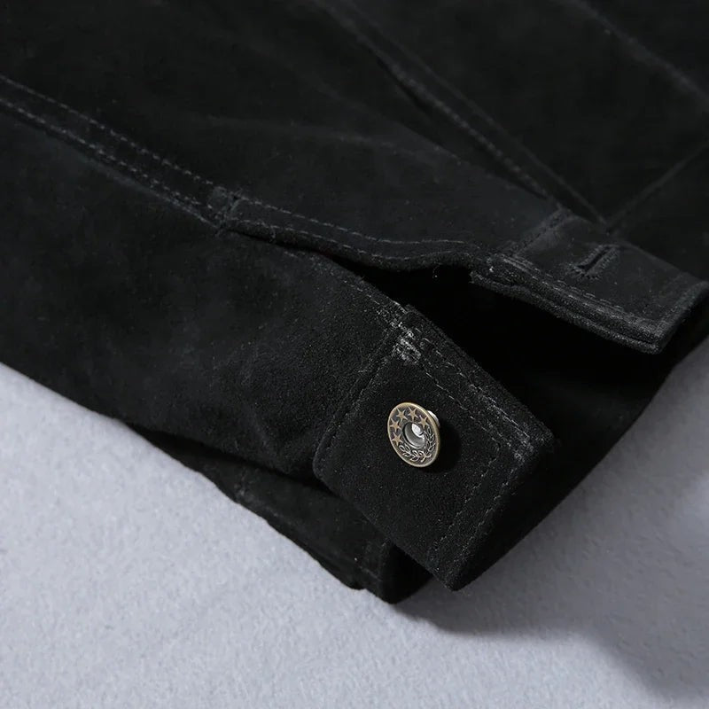 black-trucker jacket