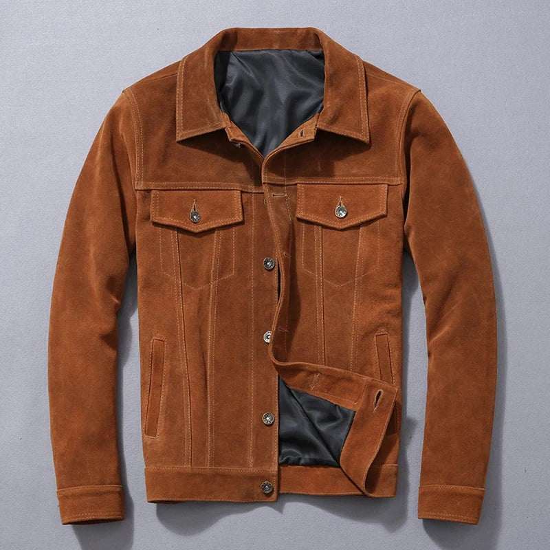 brown-trucker jacket