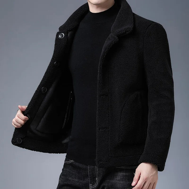 black-shearling jacket