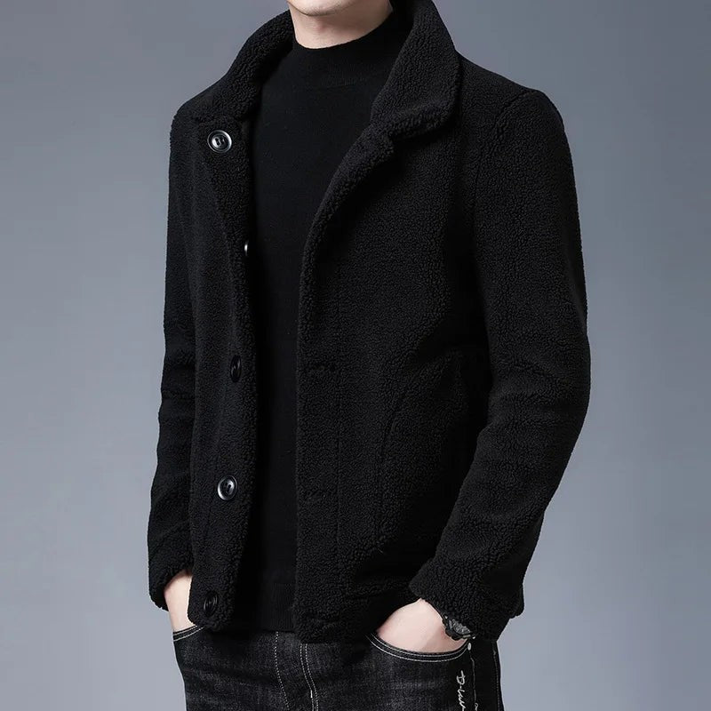 black-shearling jacket