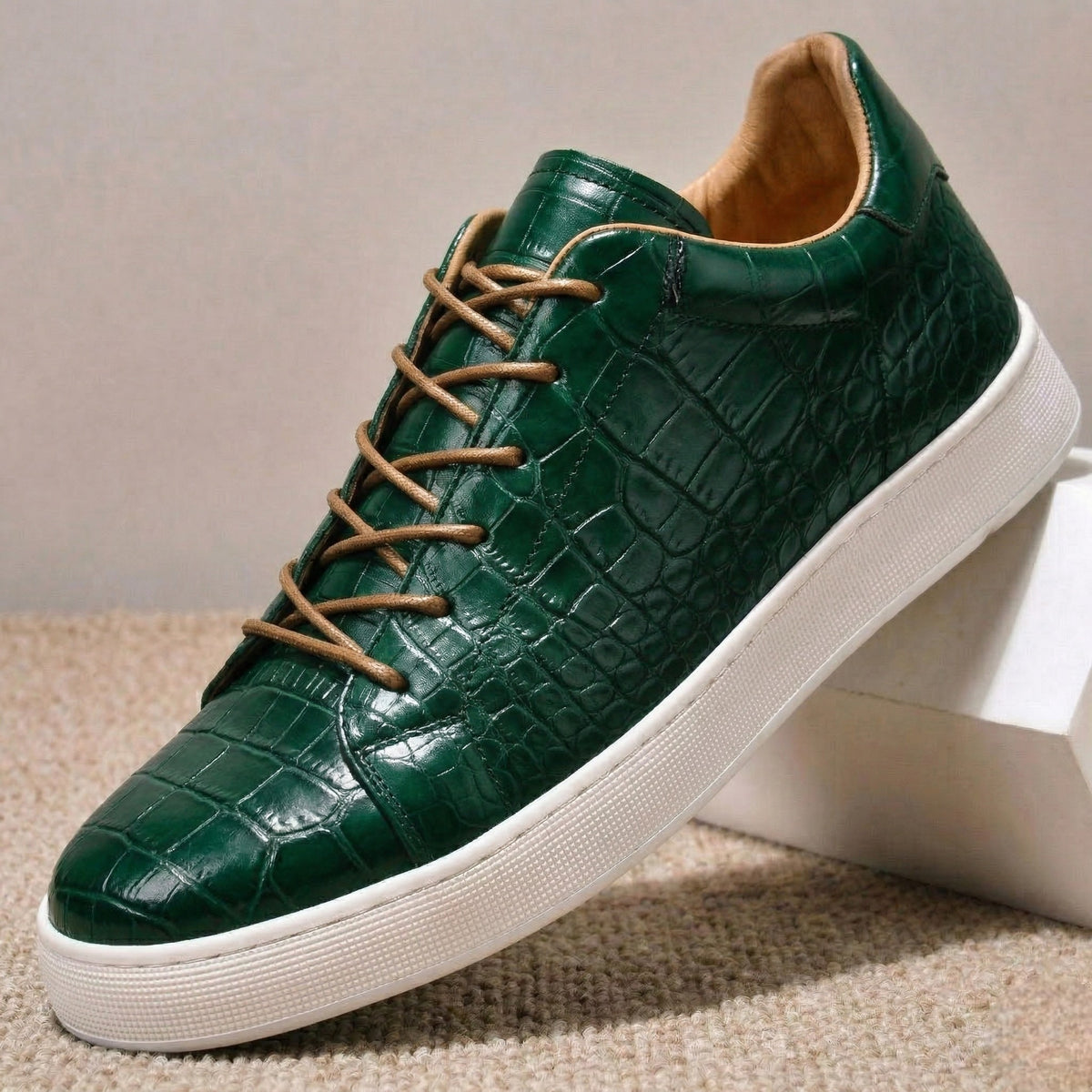 green-casual shoes