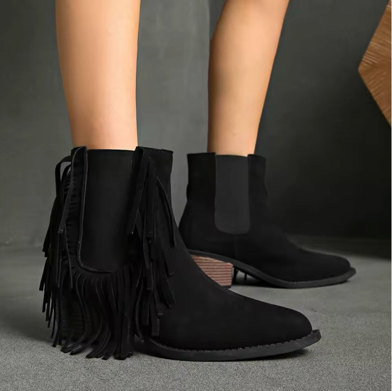 black-ankle boots