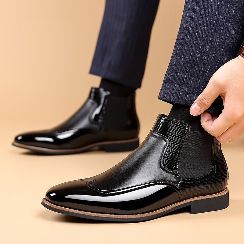 black-chelsea boots