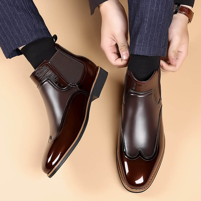 brown-chelsea boots