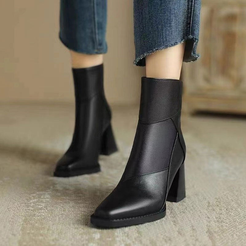 black-ankle boots