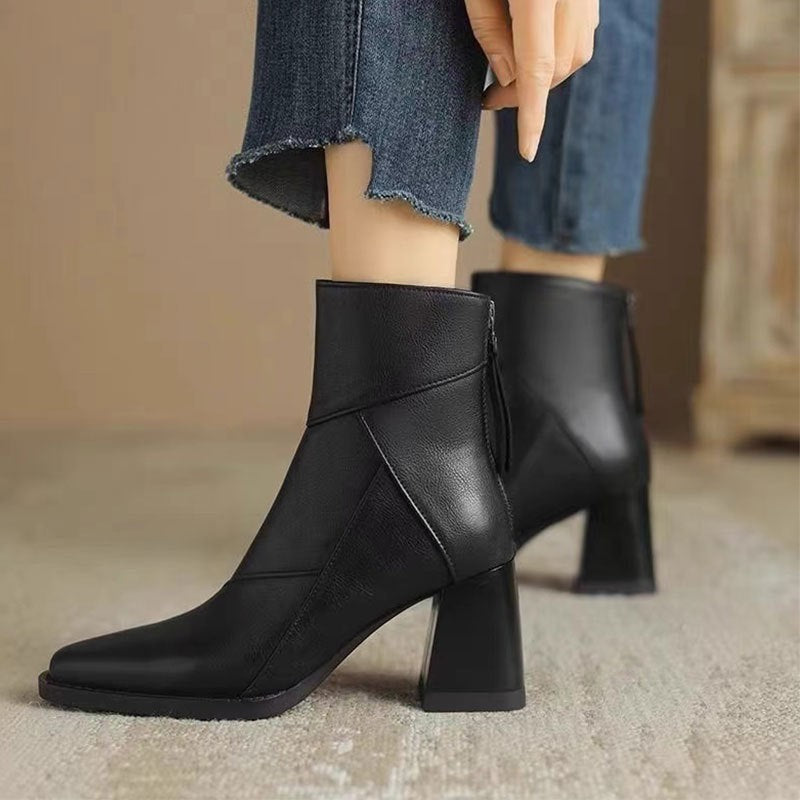 black-ankle boots