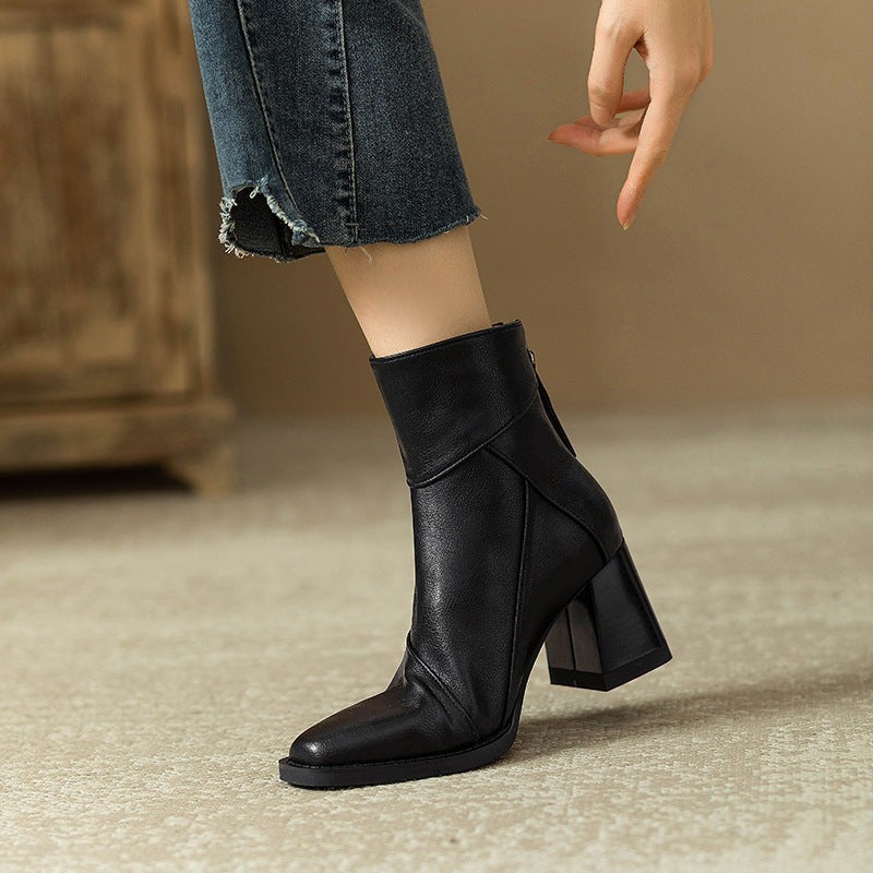 black-ankle boots