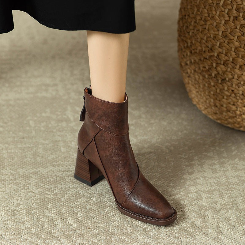 brown-ankle boots