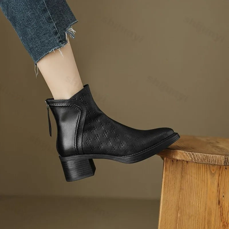 black-ankle boots