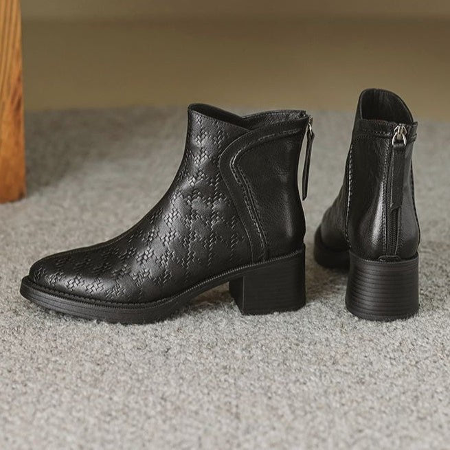 black-ankle boots