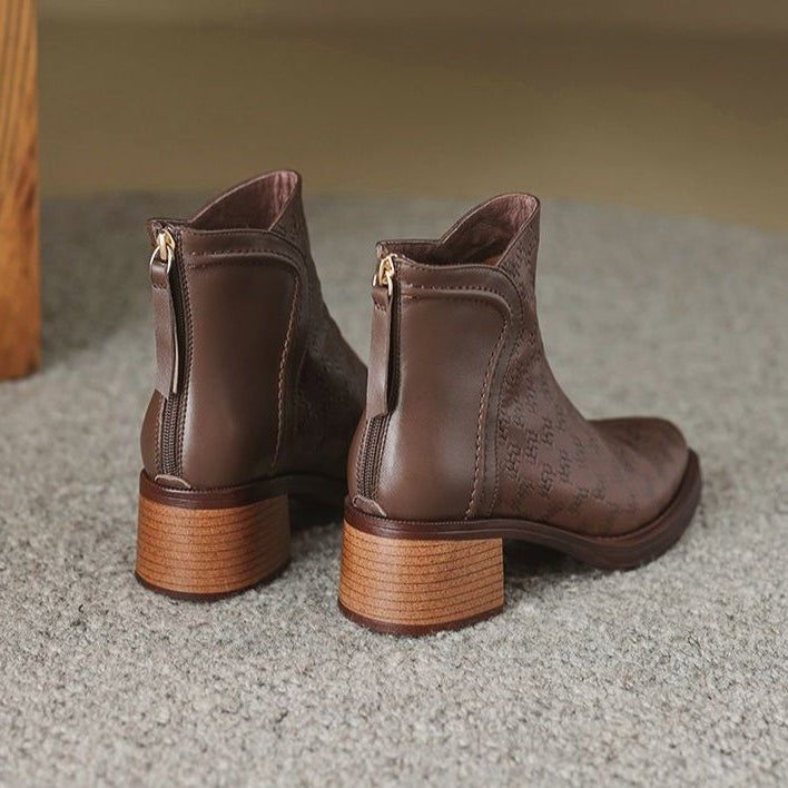 brown-ankle boots