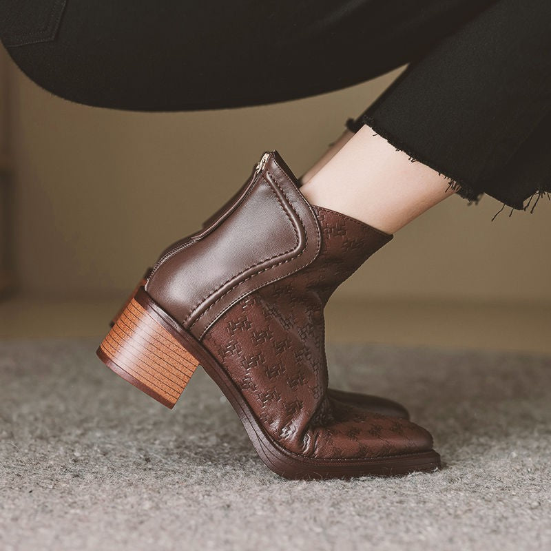 brown-ankle boots