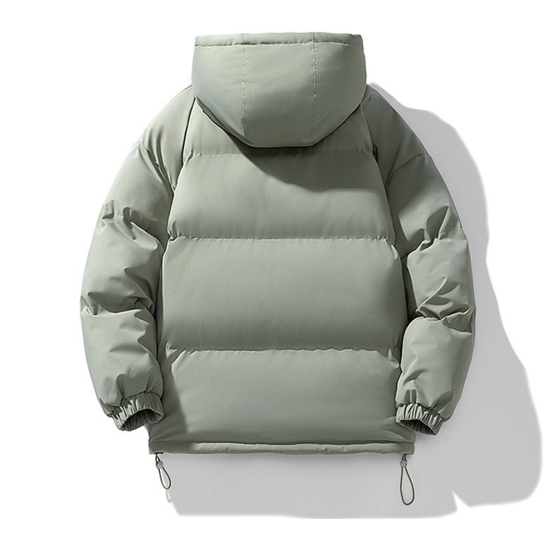green-puffer jacket