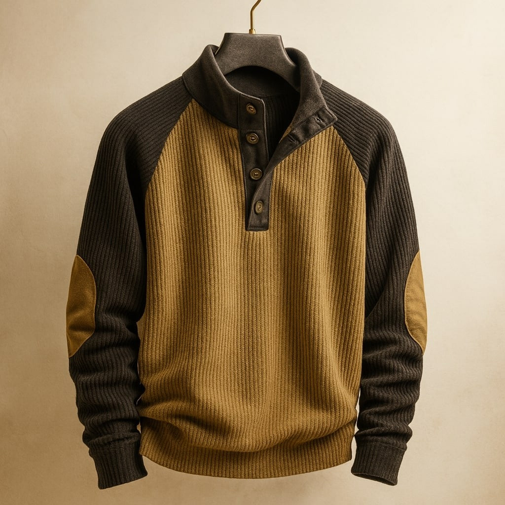 green-knit sweater