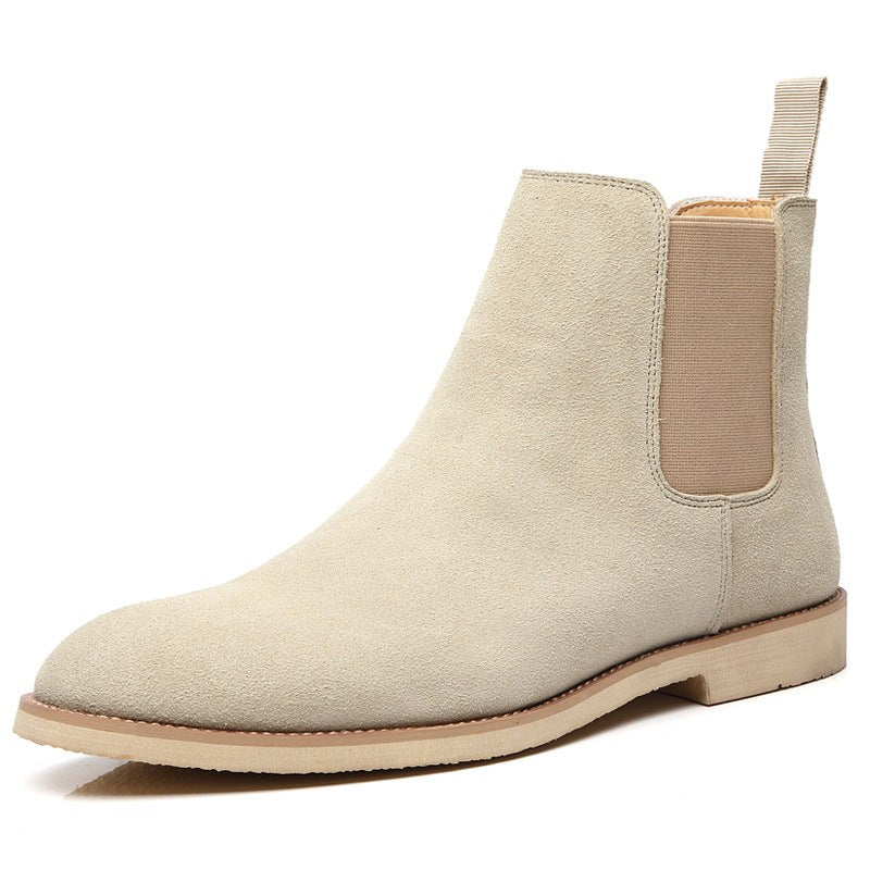 beige-chelsea boots
