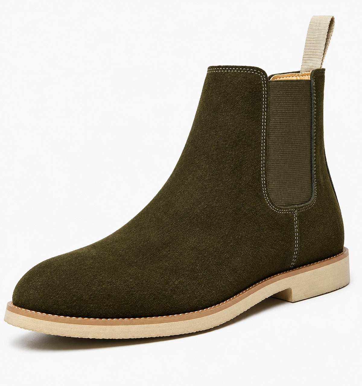 green-chelsea boots