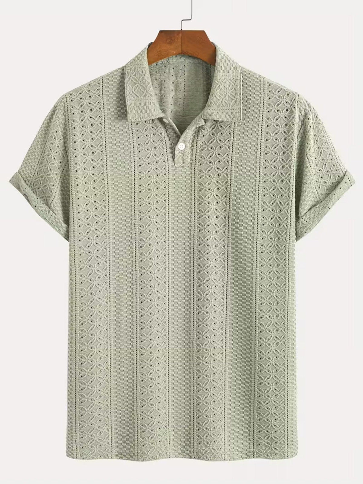 Cade knit polo shirt - Light Green