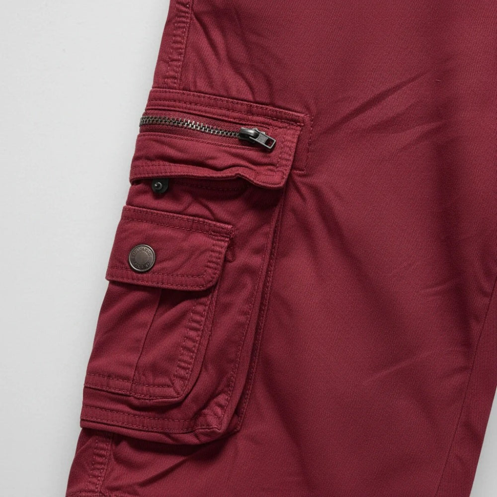 Cade cargo shorts - Red pocket detail
